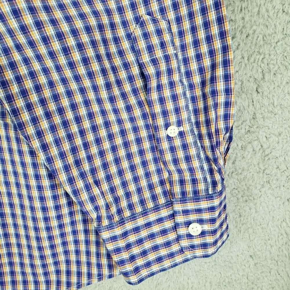 Polo Ralph Lauren Shirt Men's Size XXL Blue Multicolor Plaid LS Button Down